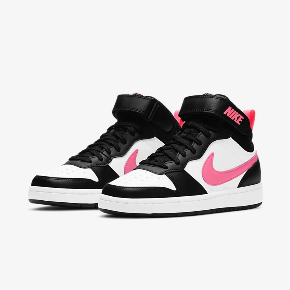 Nike Women's Mid-Top Sneakers in Black, White & Pink